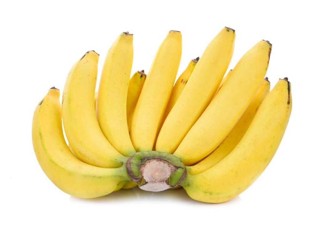 bunch of bananas isolated on white background